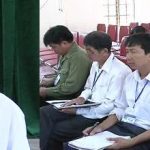 Ban thường trực huyện ủy làm việc với Đảng ủy xã Mỹ Sơn.